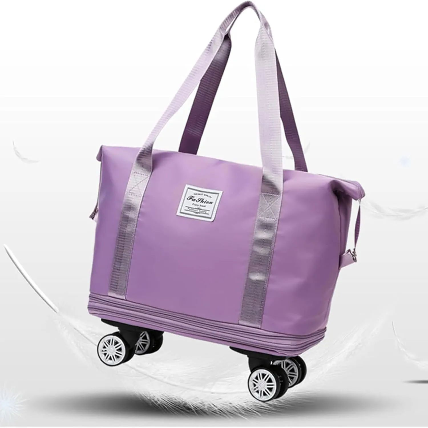 Kulken Travel Bag with Wheels, 2025 New Large Capacity Travel Bag - Universal Wheel Removable, Wheel-Equipped (Dark Blue)
