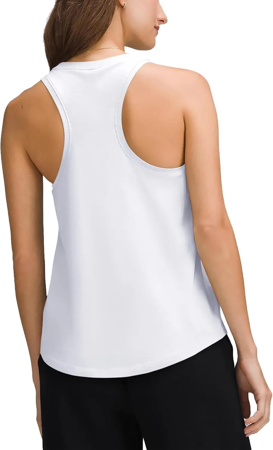 LASLULU Womens Cotton Racerback Workout Tank Tops Loose Fit Scoop Neck Sleeveless Athletic Gym Shirts