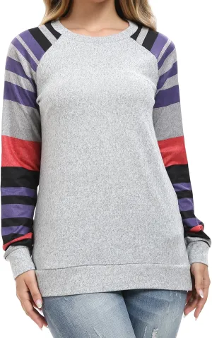 levaca Womens Long Sleeve Tops Casual Dressy Pullover Tunic Shirts