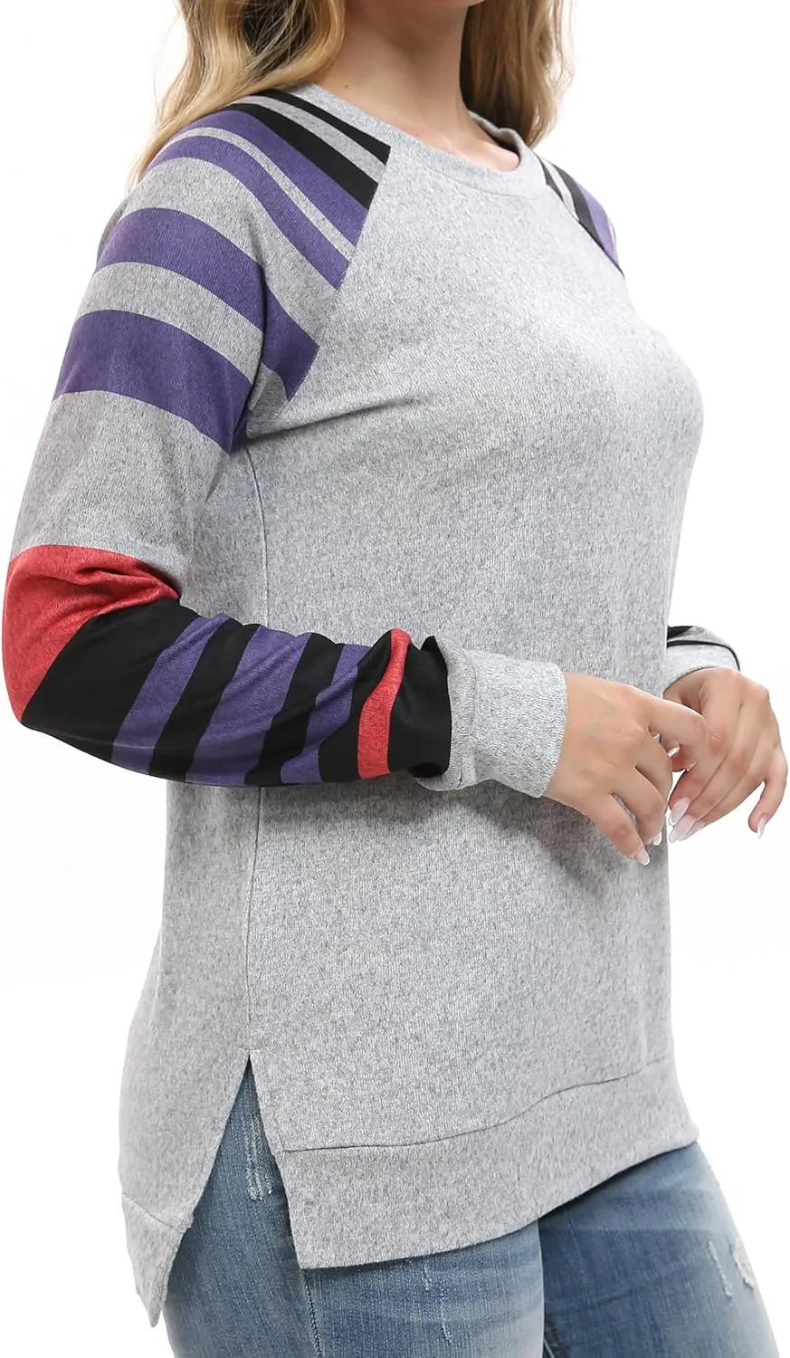 levaca Womens Long Sleeve Tops Casual Dressy Pullover Tunic Shirts
