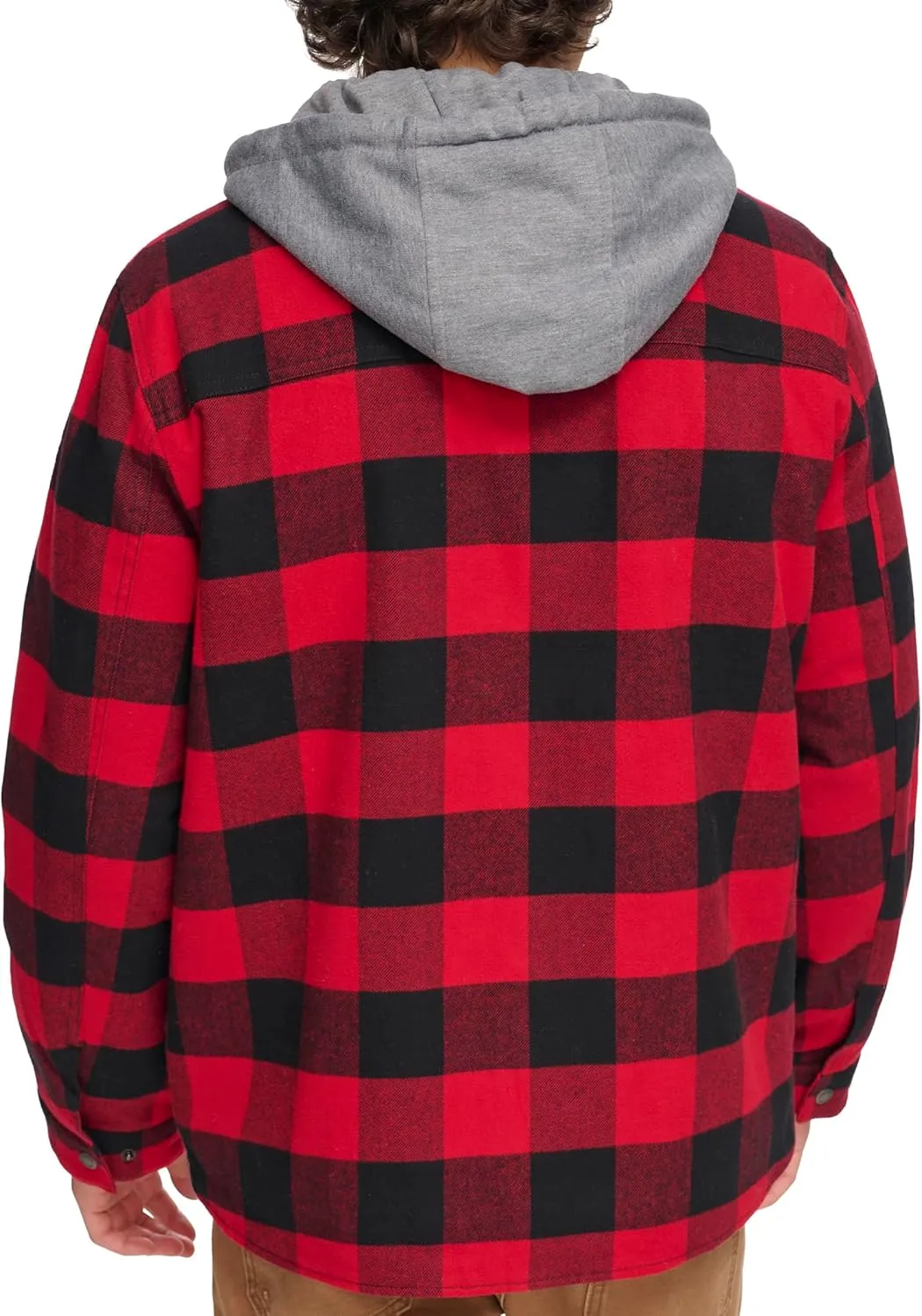 Levi's Mens Plaid Sherpa Lined Hooded Shirt Jacket (Regular & Big & Tall Sizes)