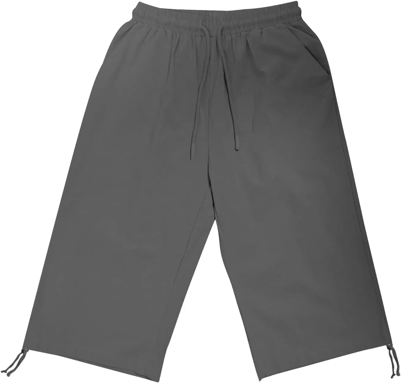 Linen Pants Women Summer Pants Ladies Loose Drawstring Casual Solid Color Shorts Wide Leg Casual Cotton Linen Pants
