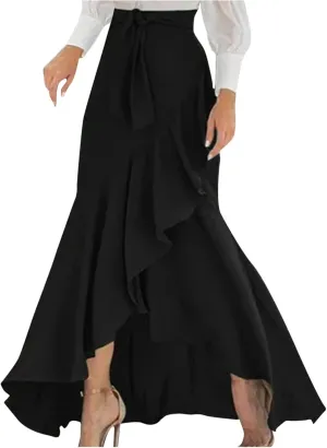 Loose Fit Skorts for Women Maxi Long Elegant Wrap High Cut Criss Cross Skort Women 2025