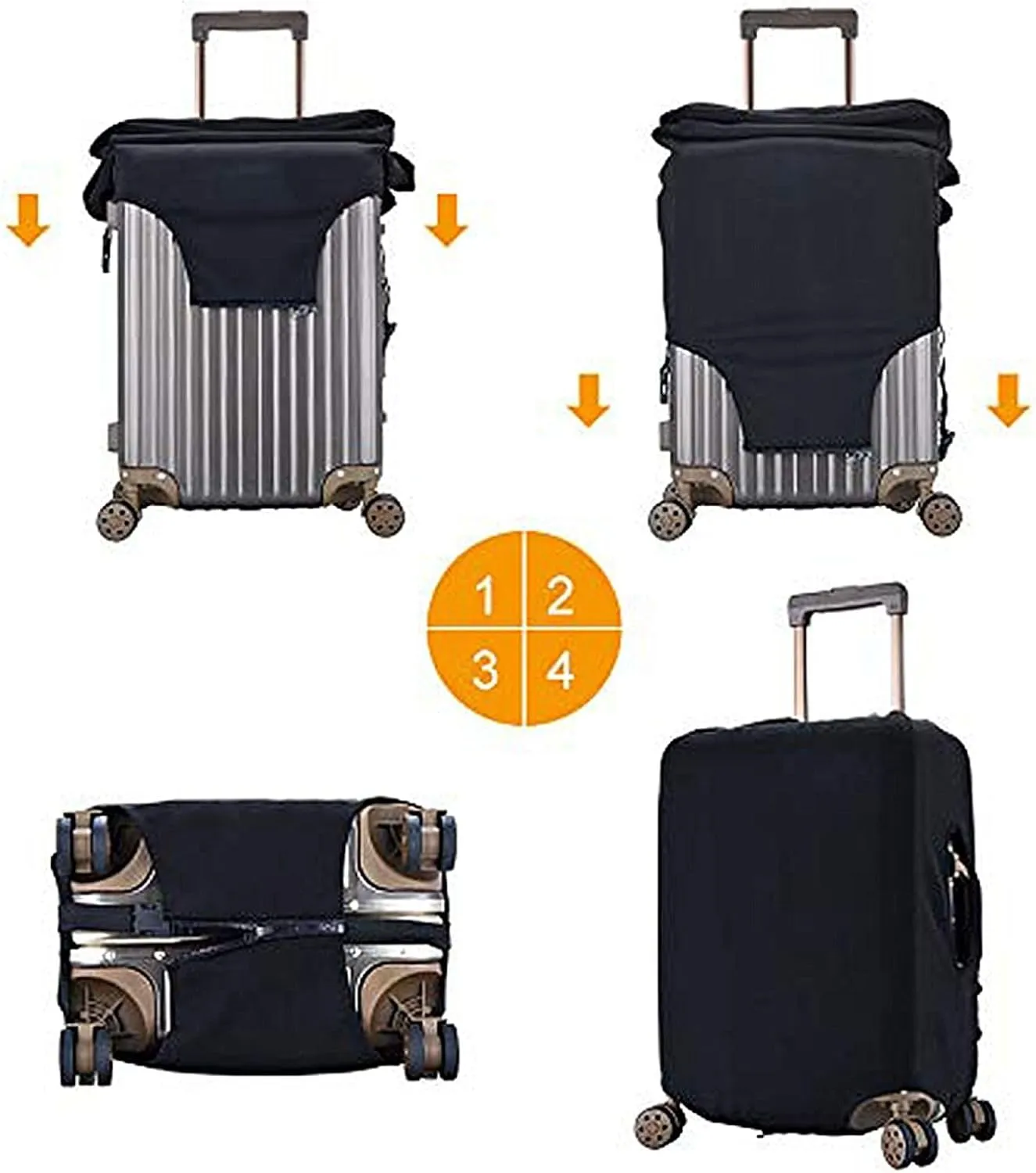 Luggage Cover,Fashion Suitcase Protector Fits 18-32 Inch Luggage,Washable Suitcase Covers,Coastal Fishing Net Shell Print