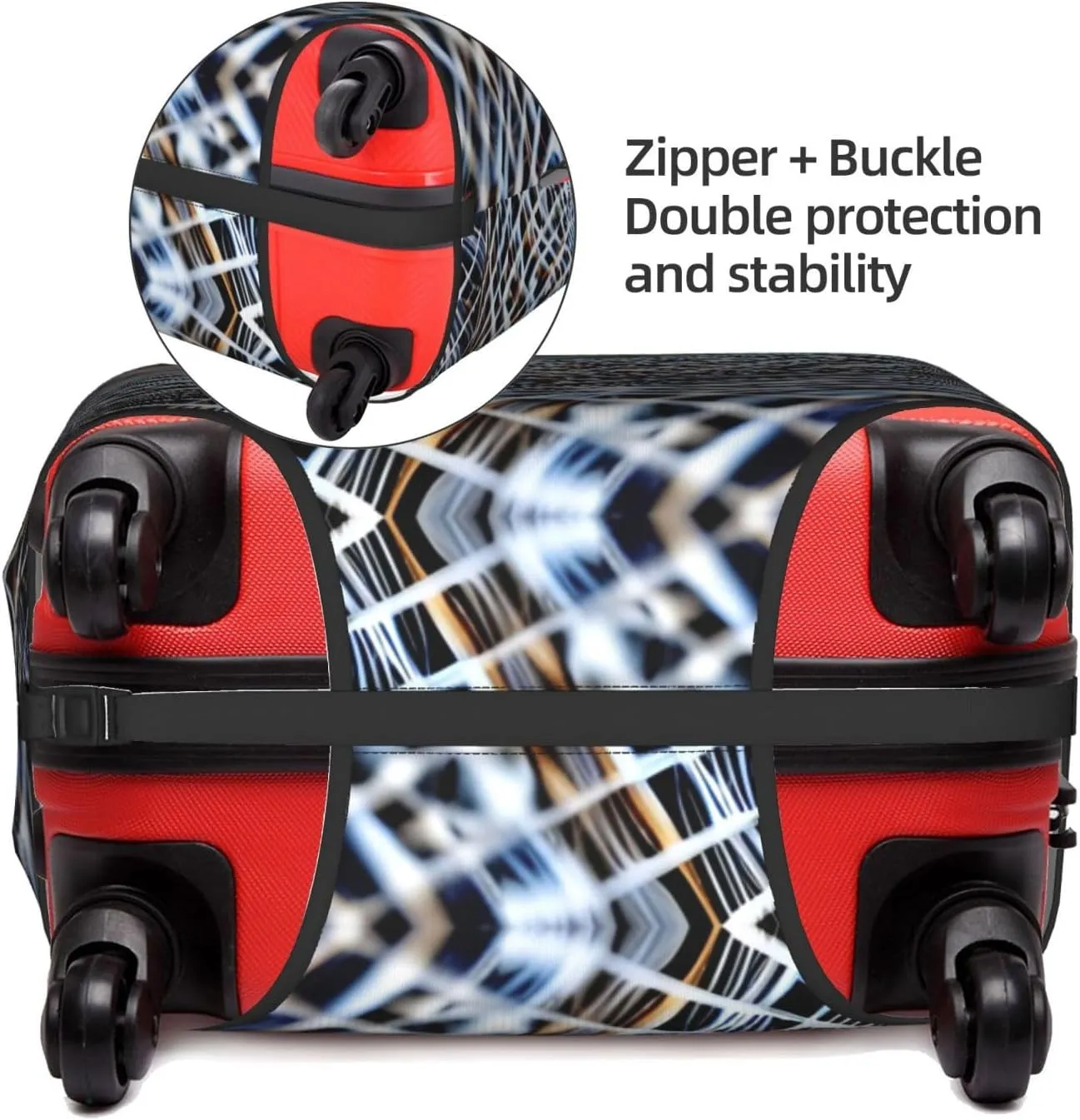 Luggage Cover,Fashion Suitcase Protector Fits 18-32 Inch Luggage,Washable Suitcase Covers,Coastal Fishing Net Shell Print