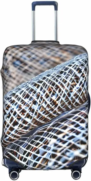 Luggage Cover,Fashion Suitcase Protector Fits 18-32 Inch Luggage,Washable Suitcase Covers,Coastal Fishing Net Shell Print