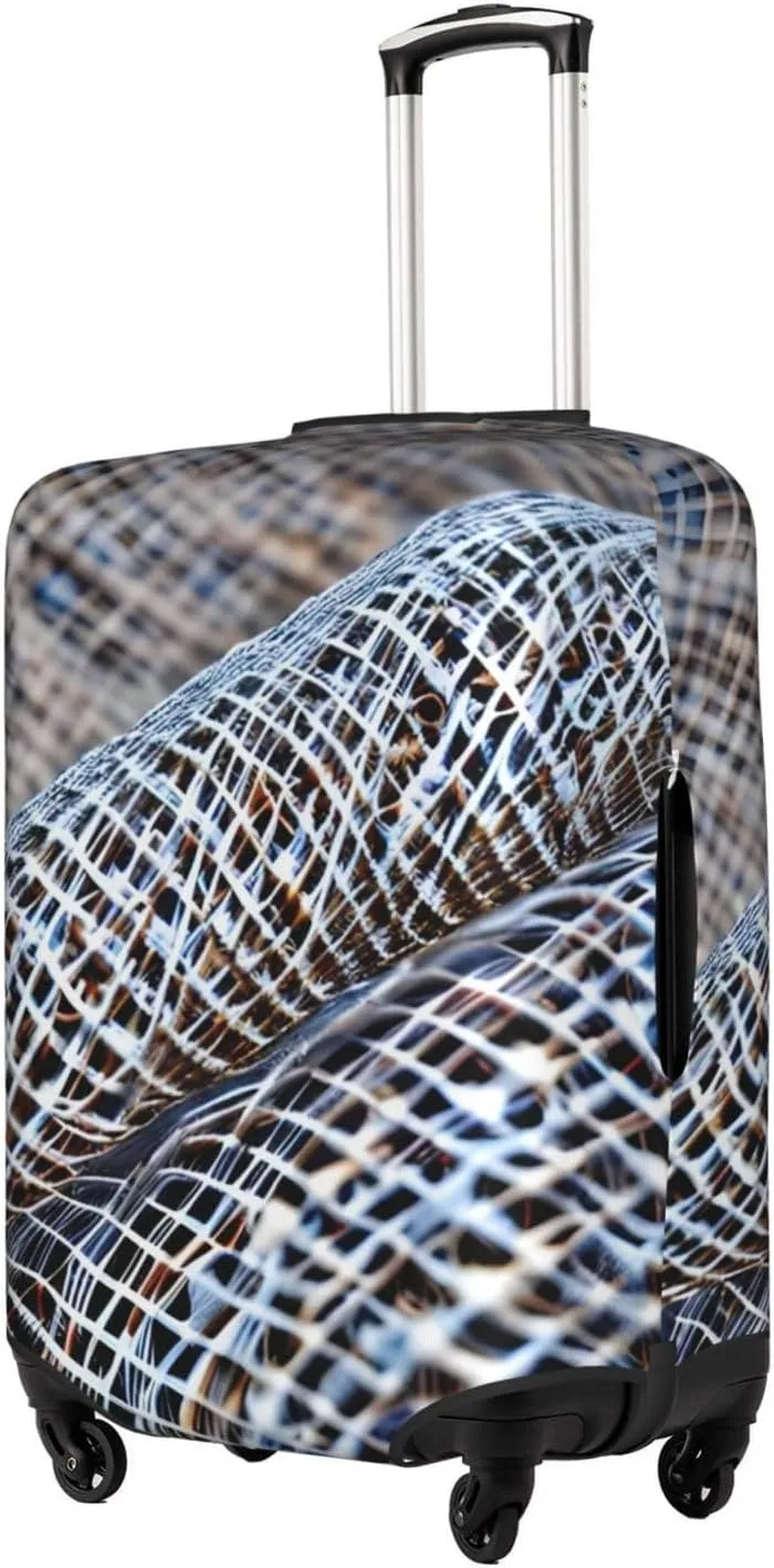 Luggage Cover,Fashion Suitcase Protector Fits 18-32 Inch Luggage,Washable Suitcase Covers,Coastal Fishing Net Shell Print