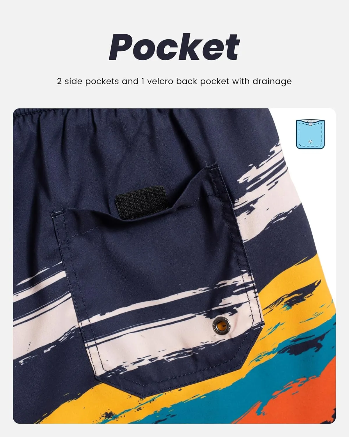 maamgic Mens Swim Trunks Quick Dry Swim Shorts with Mesh Lining Funny Swimwear Bathing Suits 7inch