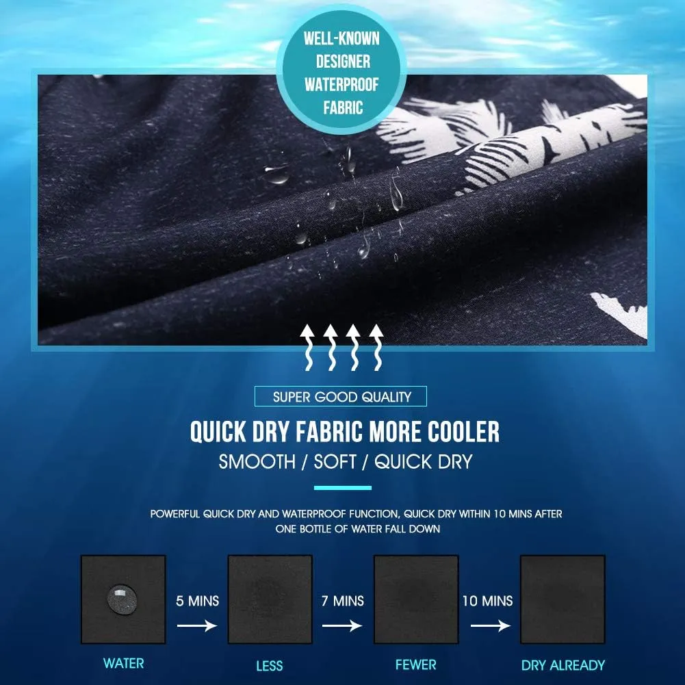 maamgic Mens Swim Trunks Quick Dry Swim Shorts with Mesh Lining Funny Swimwear Bathing Suits 7inch