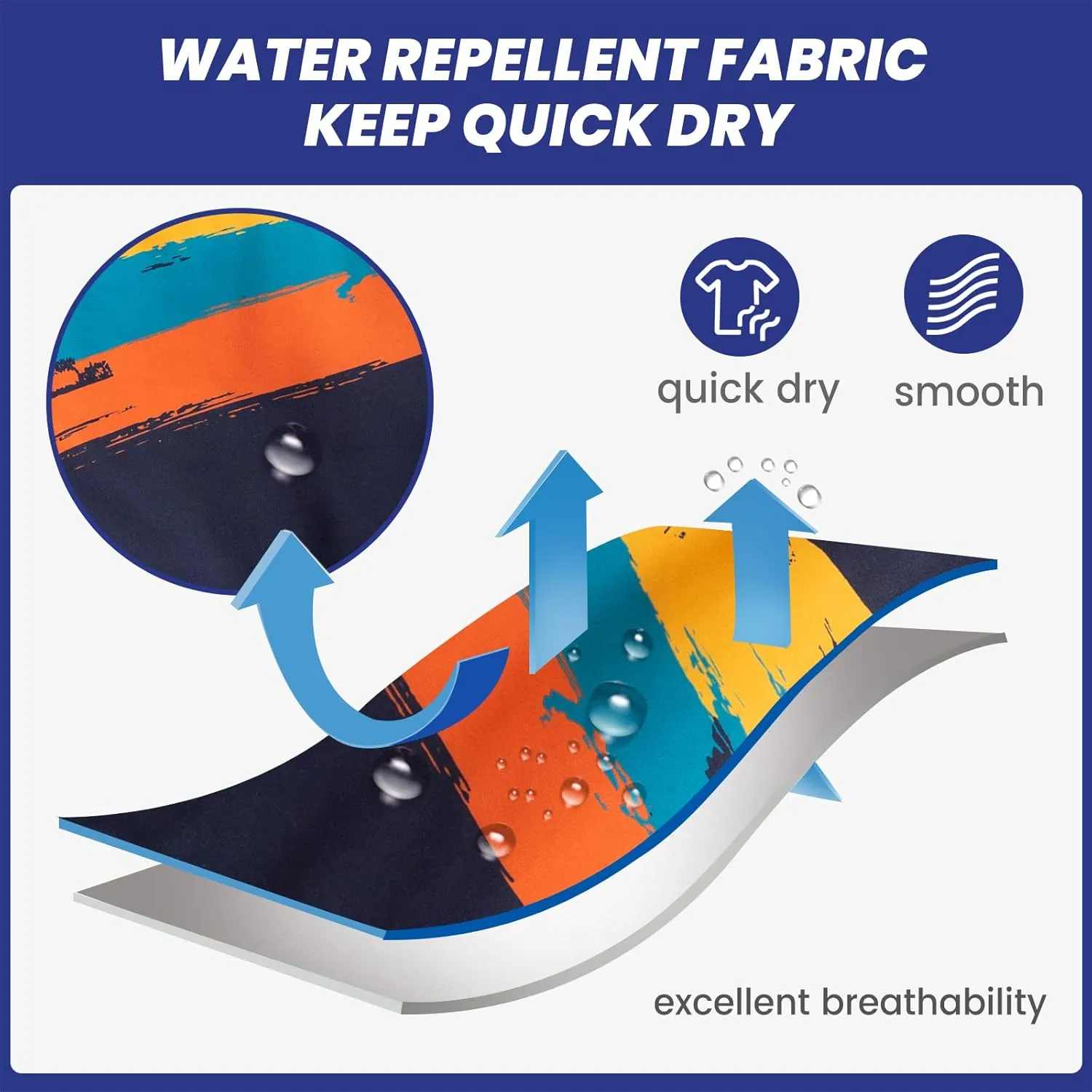 maamgic Mens Swim Trunks Quick Dry Swim Shorts with Mesh Lining Funny Swimwear Bathing Suits 7inch