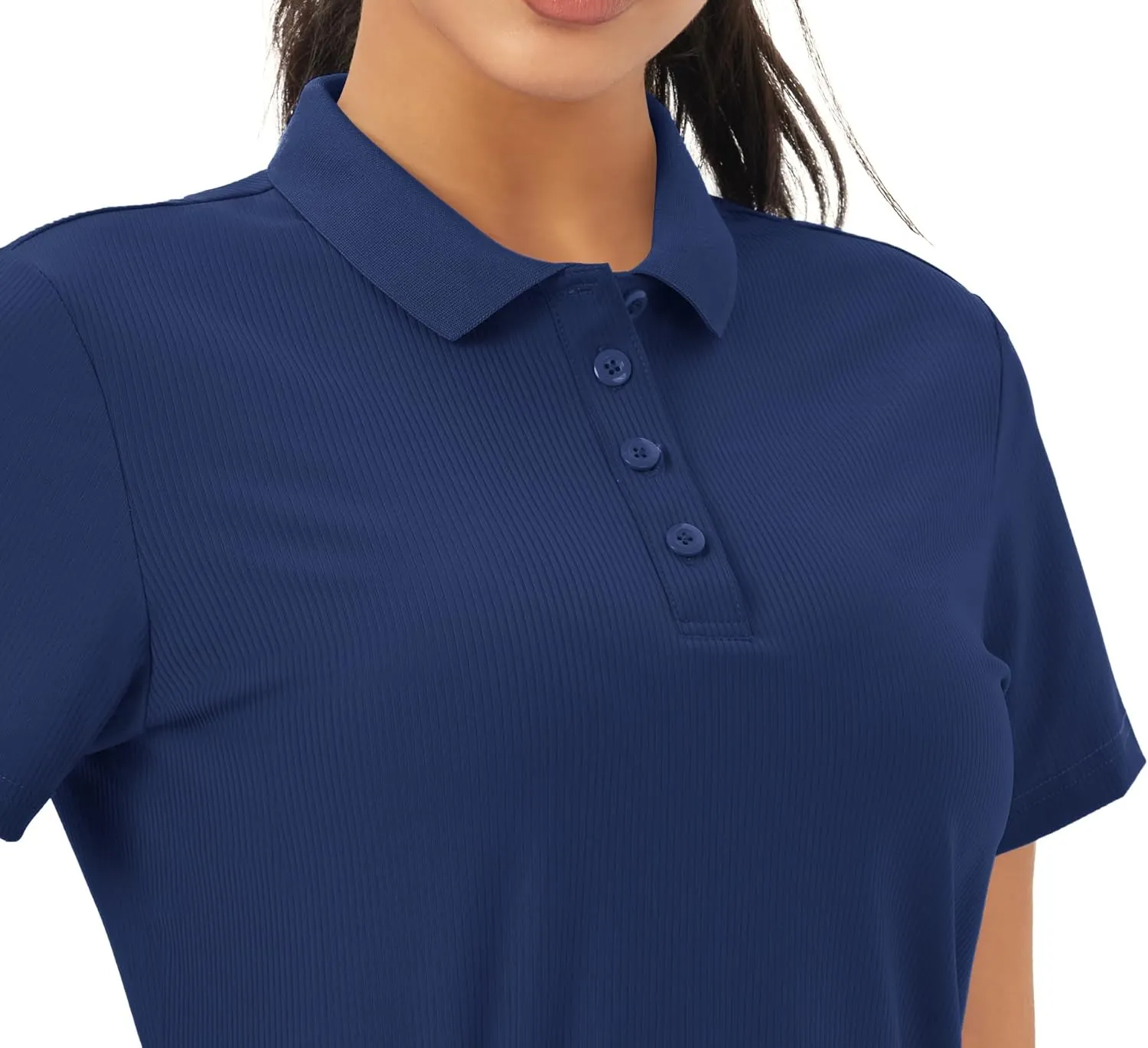 MAGCOMSEN Women's Golf Polo Shirts Short Sleeve Collared Quick-Dry Moisture Wicking T-Shirt Workout Athletic Tennis Tops