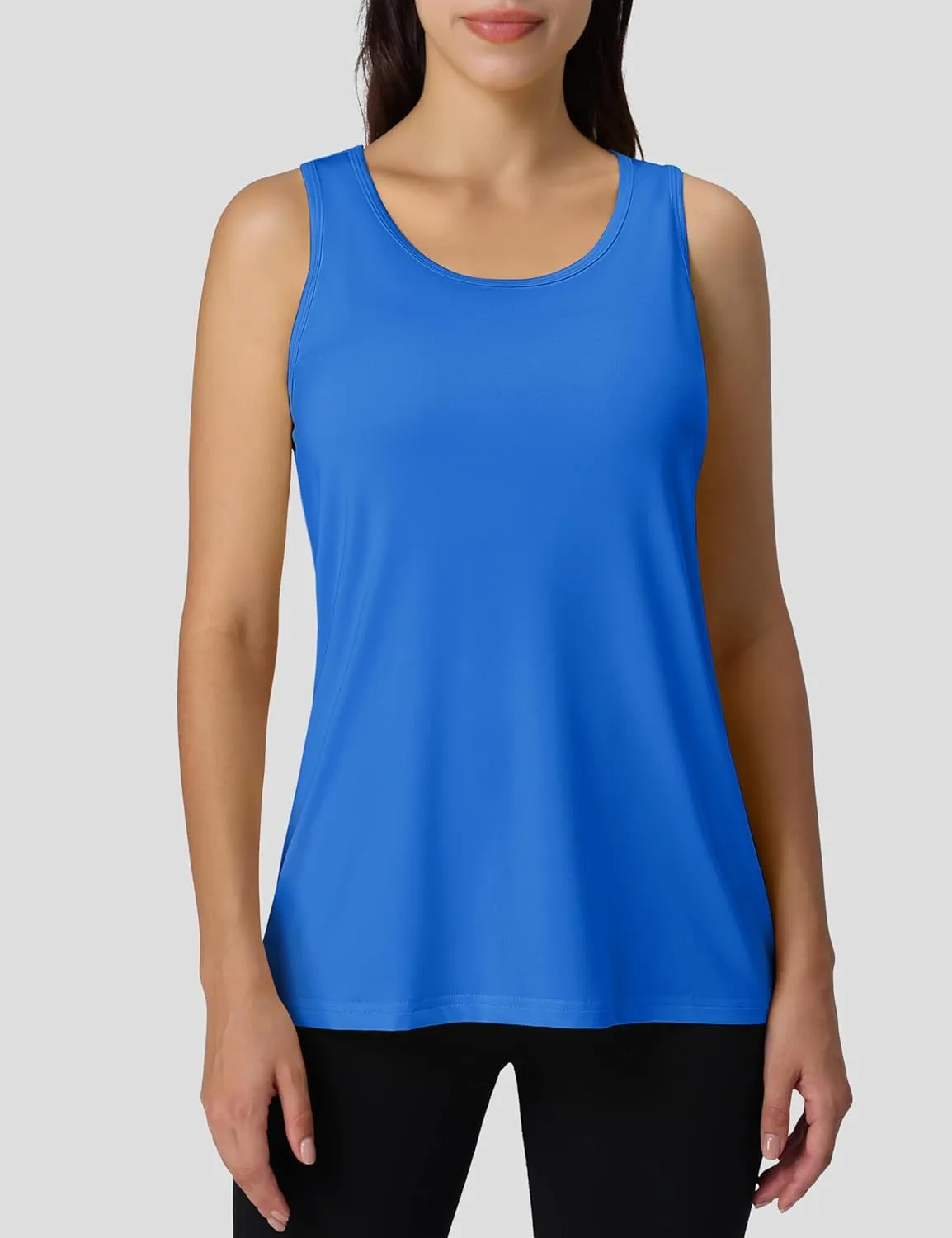 MAGCOMSEN Women's Sleeveless Workout Tank Tops UPF 80  Racerback Shirts Quick Dry UV Protection Athletic Gym Summer Tops