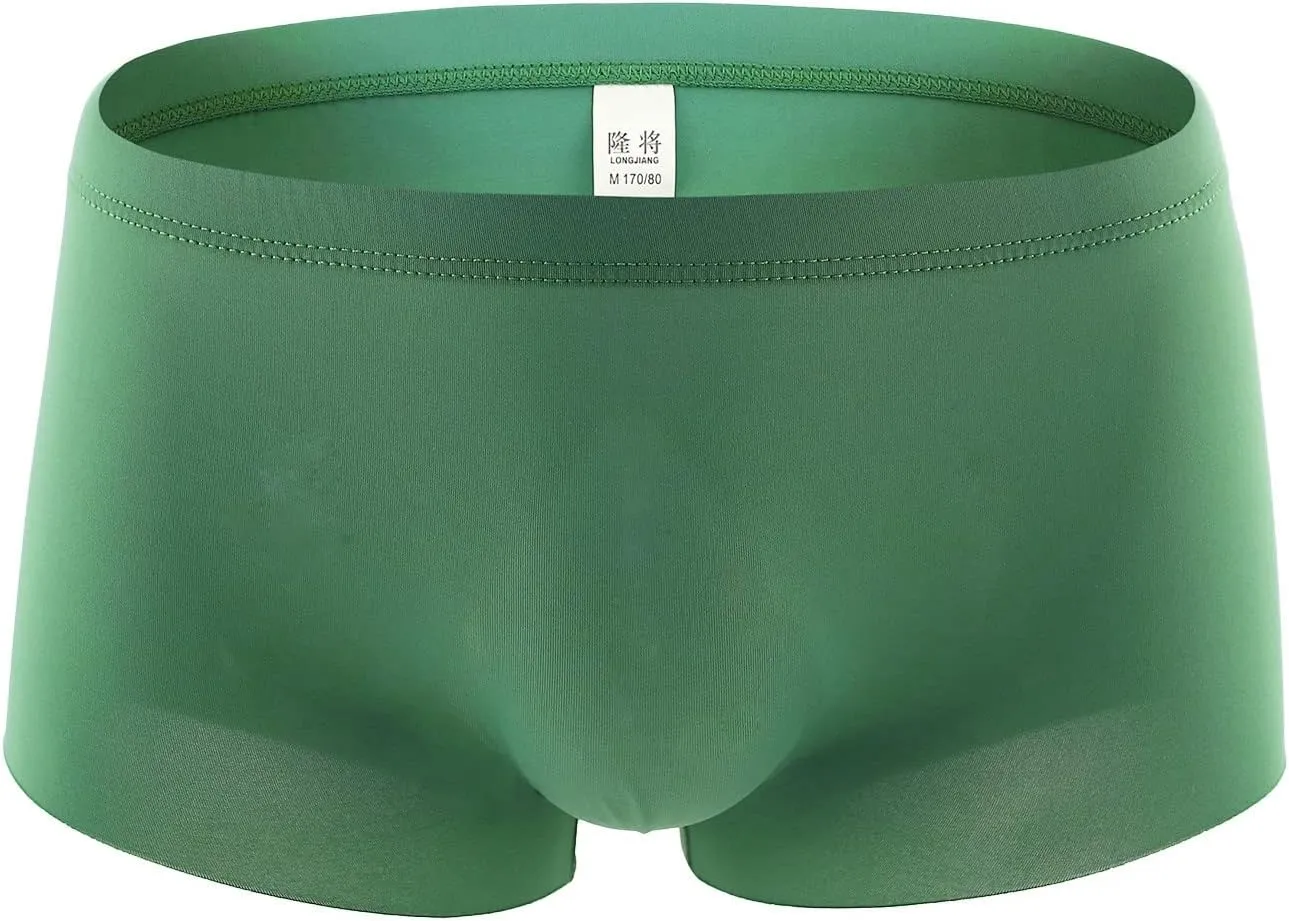 Men Underwear Men's Boxer Briefs Regular Long Spandex Knit Boxer
