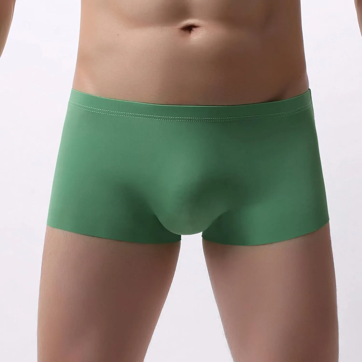 Men Underwear Men's Boxer Briefs Regular Long Spandex Knit Boxer