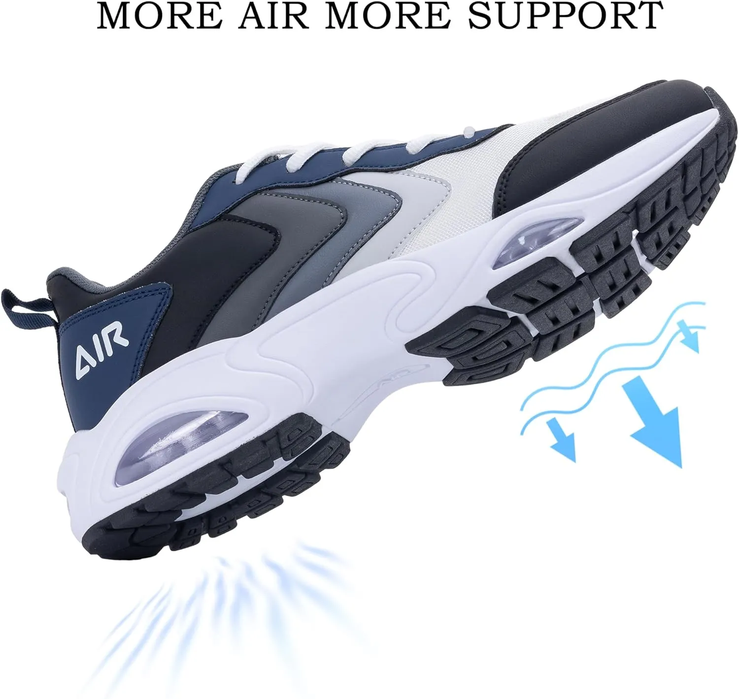 Mens Air Running Shoes Tennis Athletic Sneakers Lightweight Breathable Non Slip Walking Jogging Workout Gym Sports Footwear US 7-13