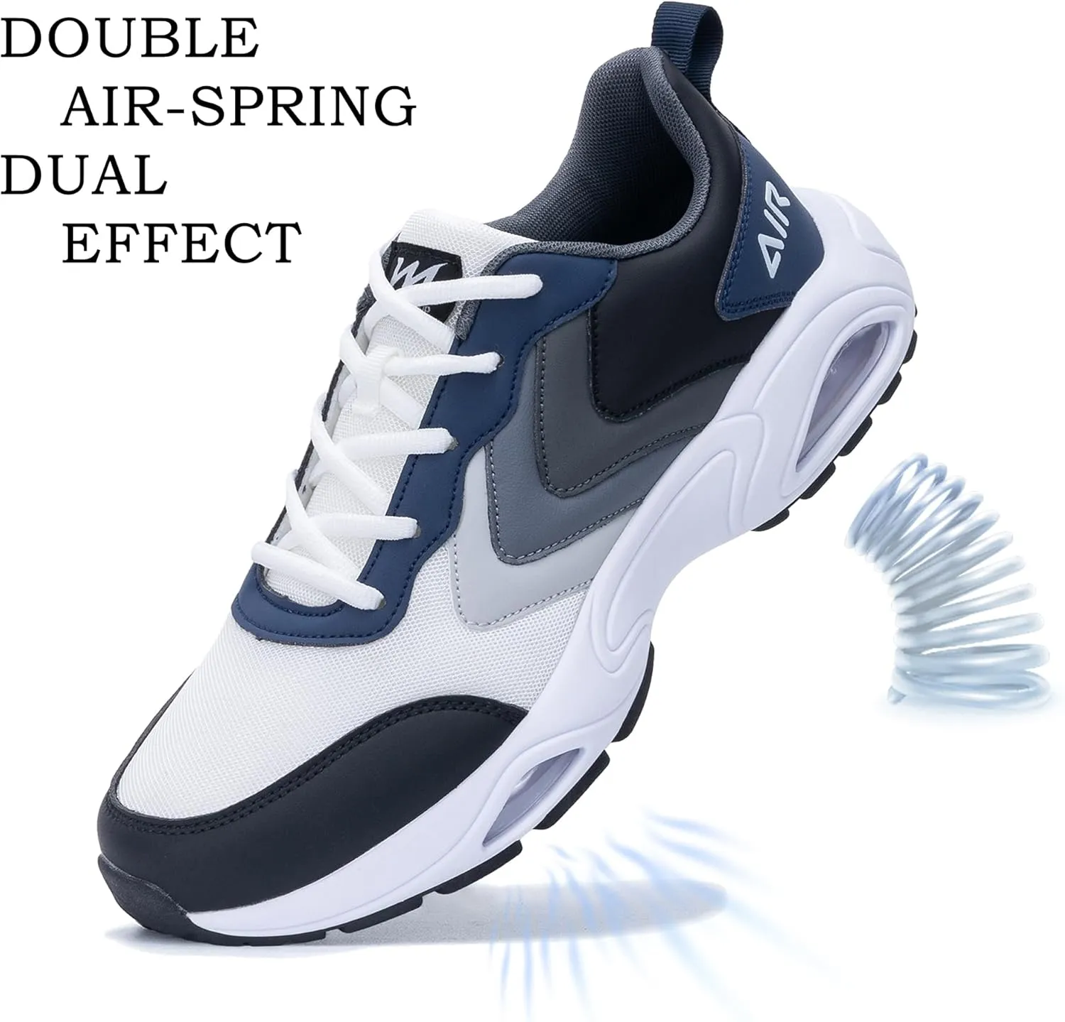 Mens Air Running Shoes Tennis Athletic Sneakers Lightweight Breathable Non Slip Walking Jogging Workout Gym Sports Footwear US 7-13