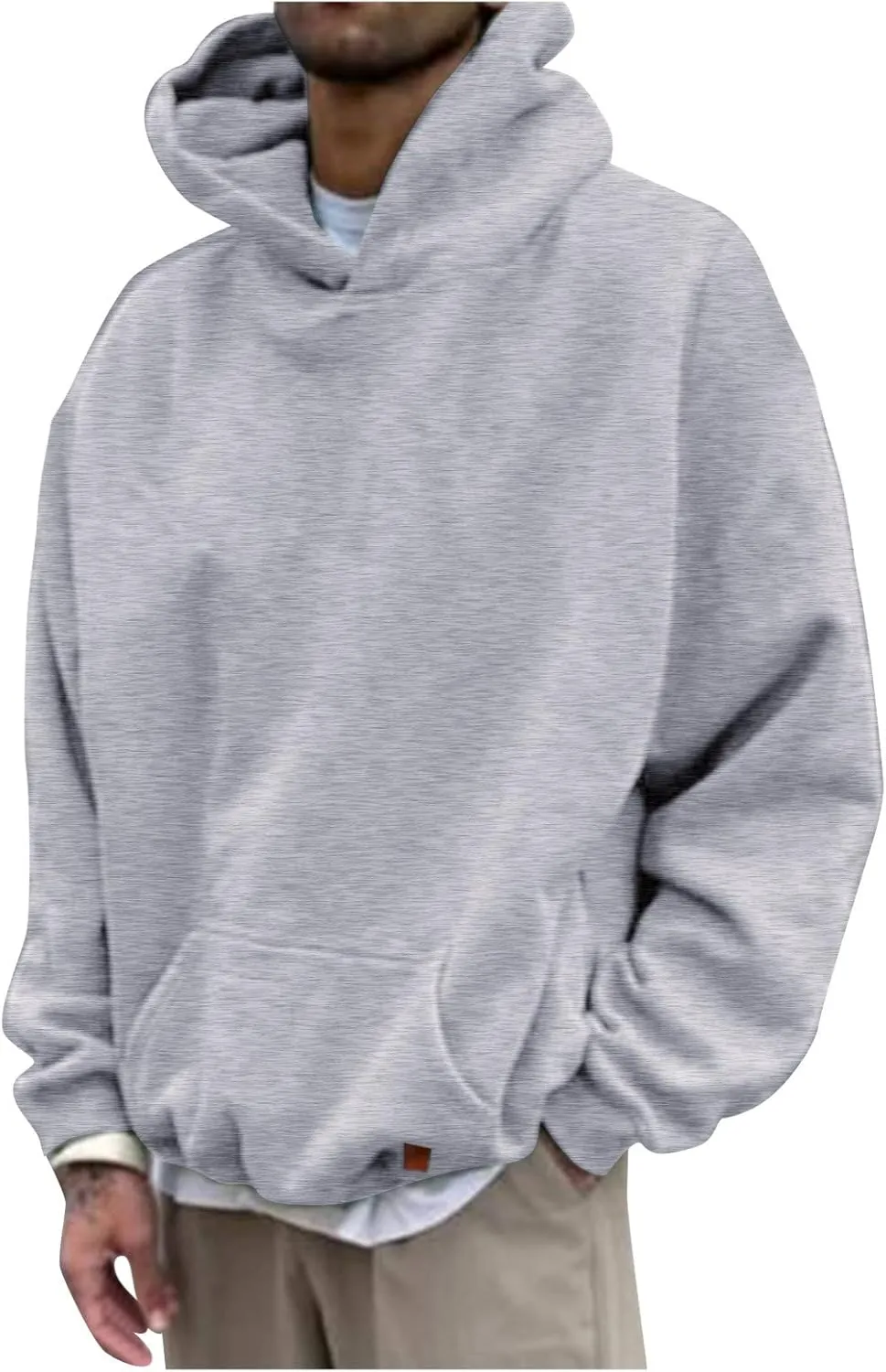 Men's Fashion Loose Sweatshirt Drawstring Letter Printed Hoodies Sweatshirt 2024 Long Sleeve Pullover Casual Hooded