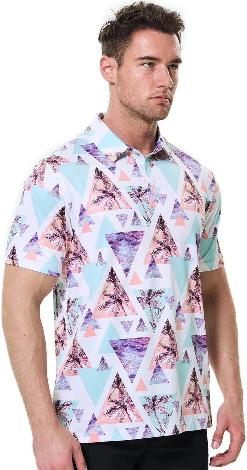 Men's Golf Polo Shirt - Standout Performance Quick-Dry Golf Polo Shirts for Men