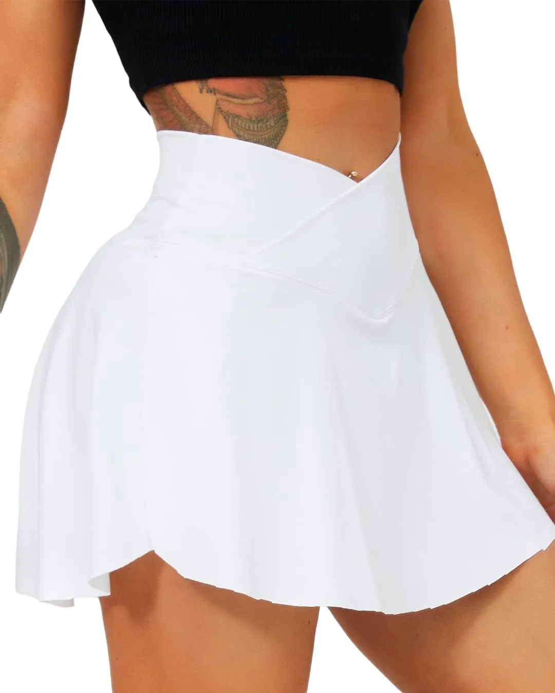 Navneet Women Tennis Skirts with Pockets High Waisted Golf Skirts Athletic Skorts Pleated Mini Skirt Workout Sport Pickleball