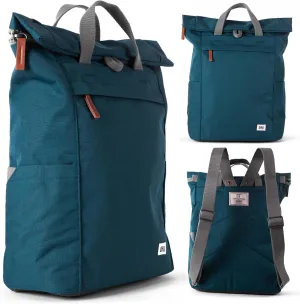 ORI LONDON Rolltop Backpack - Large Travel Backpack with Lots of Pockets for Men & Women - The Finchley, Teal