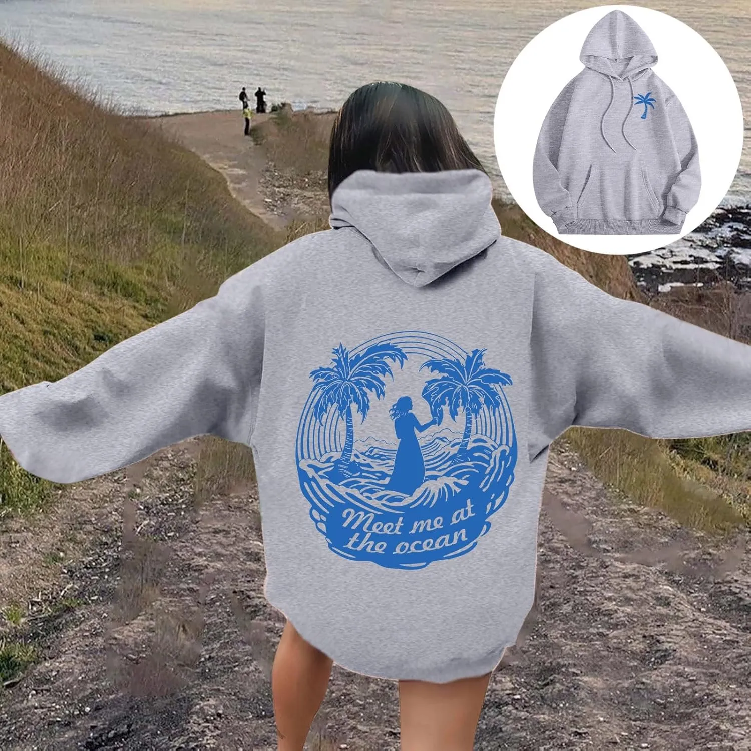 Oversized Sweatshirt for Women Oversized Pullover for Women Hoodies for Women Letter Print Hoodies Long Sleeved