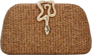 Oweisong Summer Straw Clutch Purse for Women Woven Beach Bag Vacation Evening Handbag 2025 for Wedding Formal