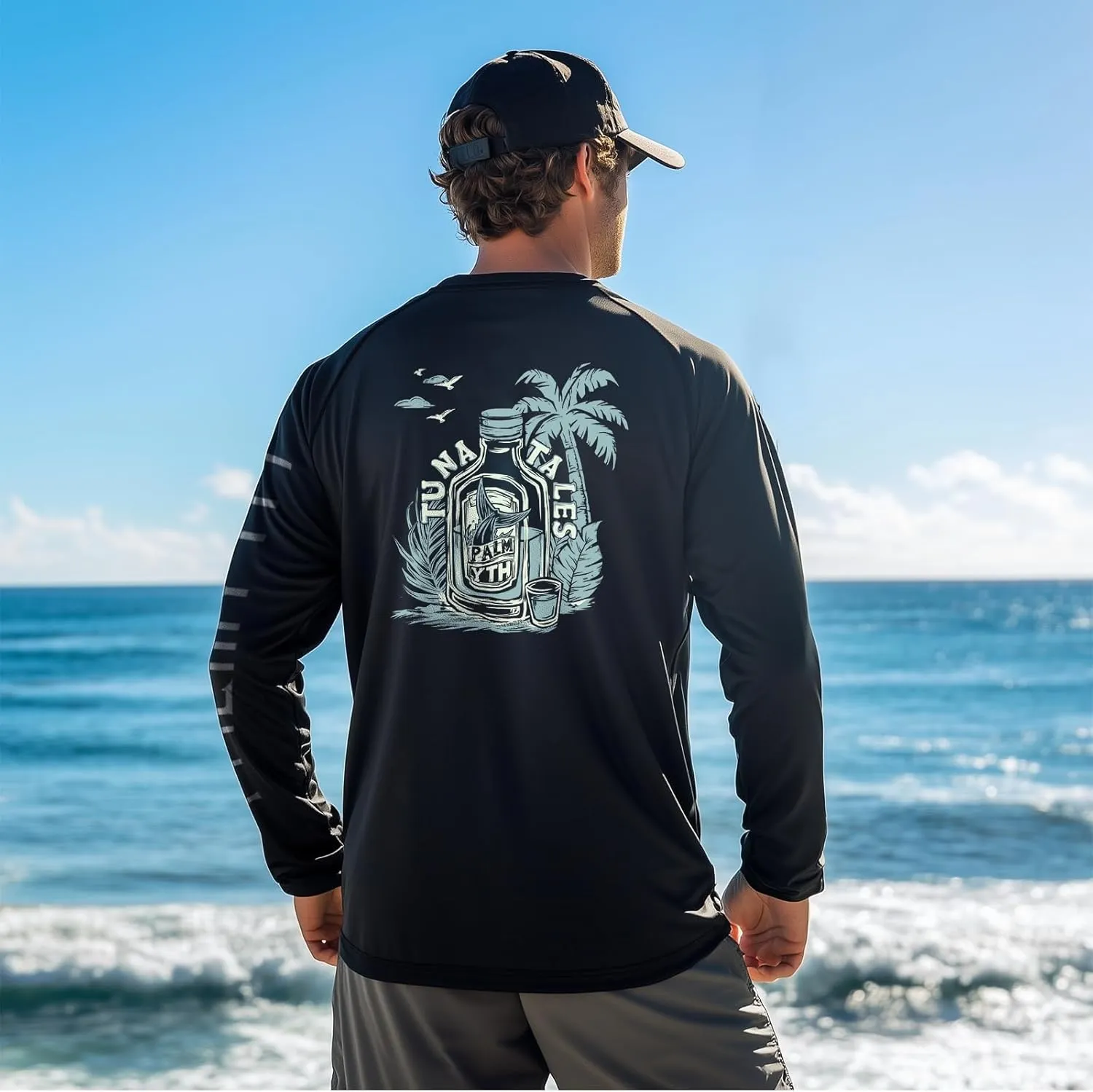 Palmyth Fishing Shirts for Men Long Sleeve UPF 50  Sun Protection UV T Shirt Tee