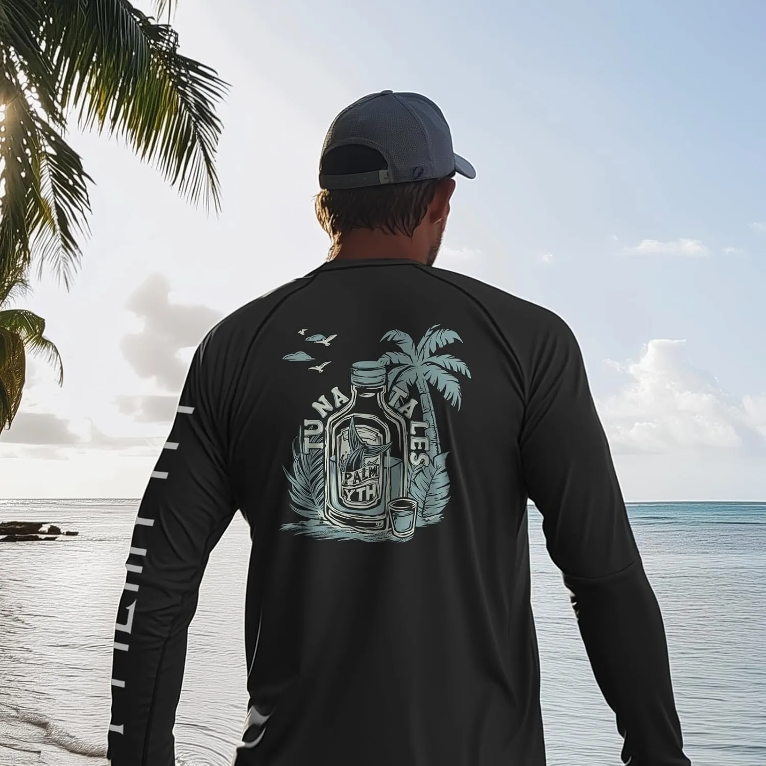 Palmyth Fishing Shirts for Men Long Sleeve UPF 50  Sun Protection UV T Shirt Tee