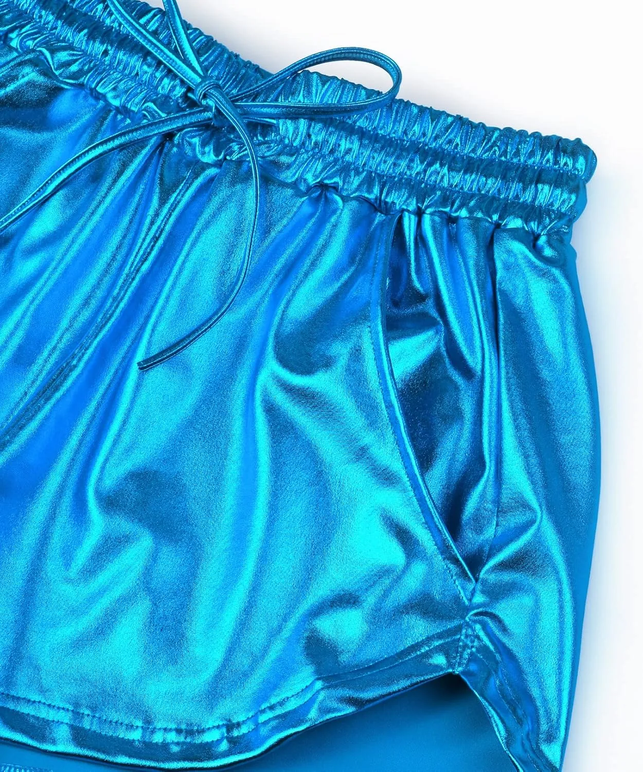 Perfashion Women's Metallic Shorts Summer Sparkly Hot Outfit Shiny Short Pants