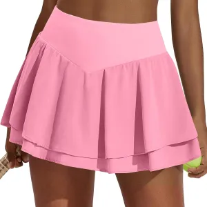 Pirouette Skort Womens Tennis Skirt with Shorts Underneath Women's Skorts with Pockets High Waisted Plus Size