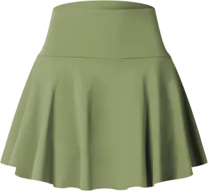 Pleated Tennis Skirt for Women High Waisted Athletic Golf Skorts with Pockets Mini Skirts with Built-in Shorts