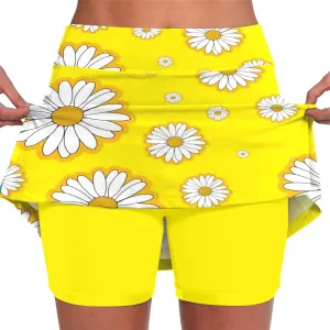 Plus Size Golf Skirts for Women Stretchy Tennis Mini Skirt Shorts Solid Athletic Workout Casual Skorts with Side Pockets 2024