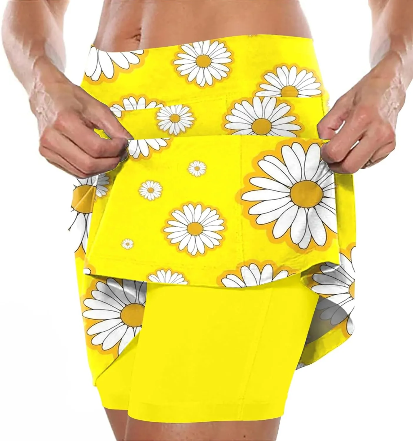 Plus Size Golf Skirts for Women Stretchy Tennis Mini Skirt Shorts Solid Athletic Workout Casual Skorts with Side Pockets 2024