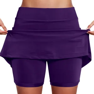 Plus Size Skorts for Women with Pockets Casual High Waist Athletic Golf Tennis Yoga Shorts Summer Beach Mini Skirts