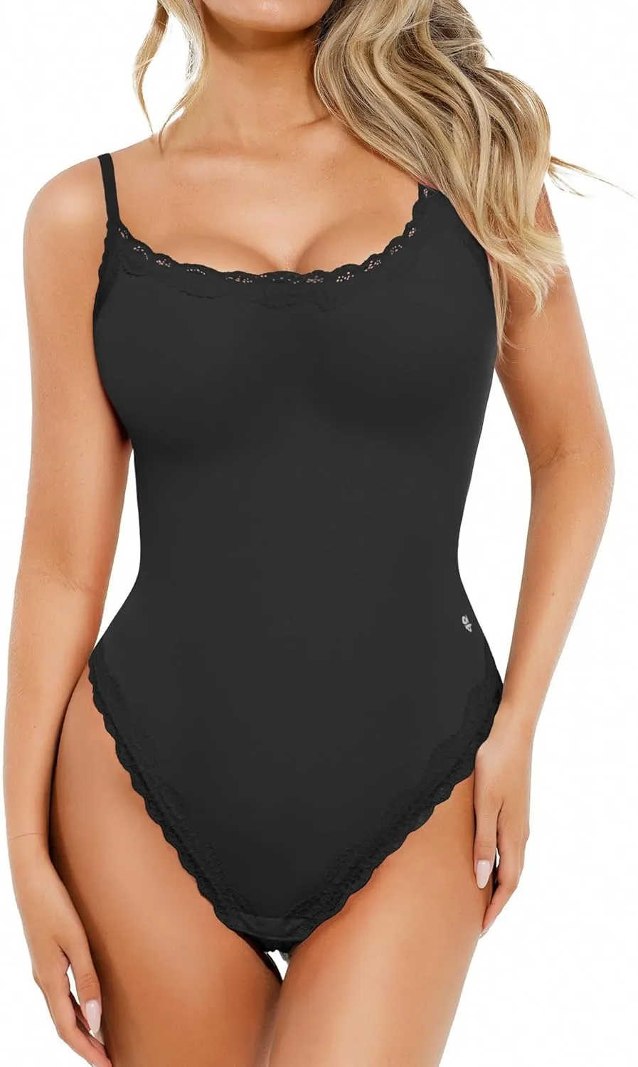 Popilush Lace Body Suits Women - Spaghetti Strap Tank Top Square Neck Camisole Cute Going Out Tops Bodysuit Concert Outfits