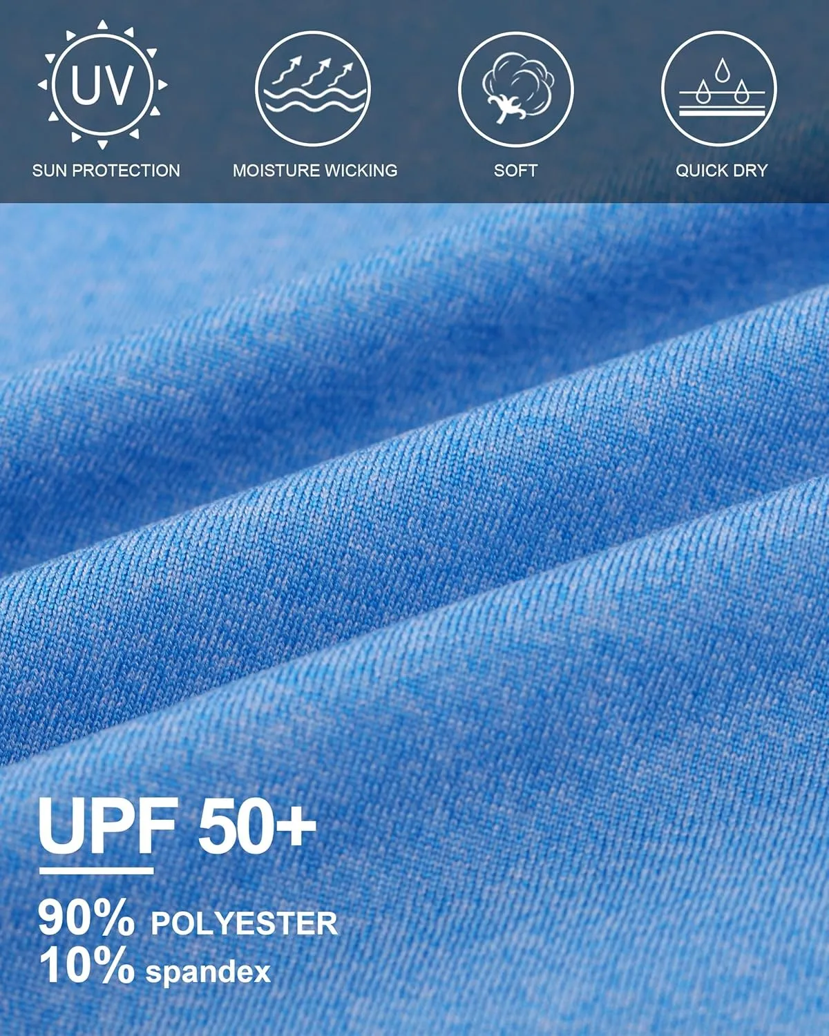 Roadbox Quarter Zip Pullover Men Sun Shirts, Running Workout Long Sleeve UV Shirt, UPF 50  Quick Dry Athletic Rash Guard