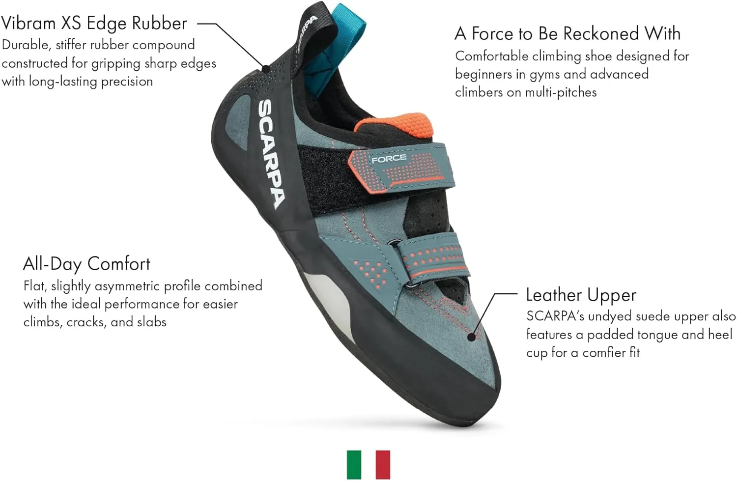 SCARPA Women's Force Rock Climbing Shoes for Gym Bouldering & Sport Climbing