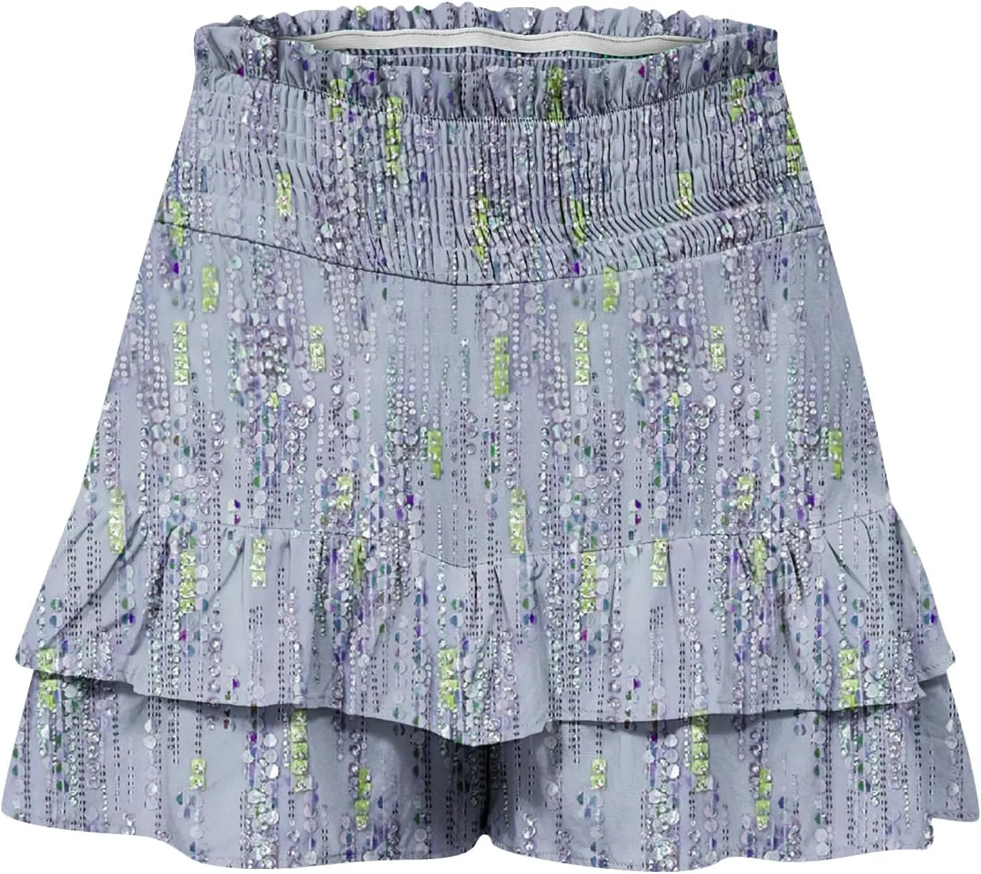 Shorts for Women High Waisted Floral Ruffled Flowy Skorts Flared Mini Skirts Teen Gilrs Summer Casual Clothes
