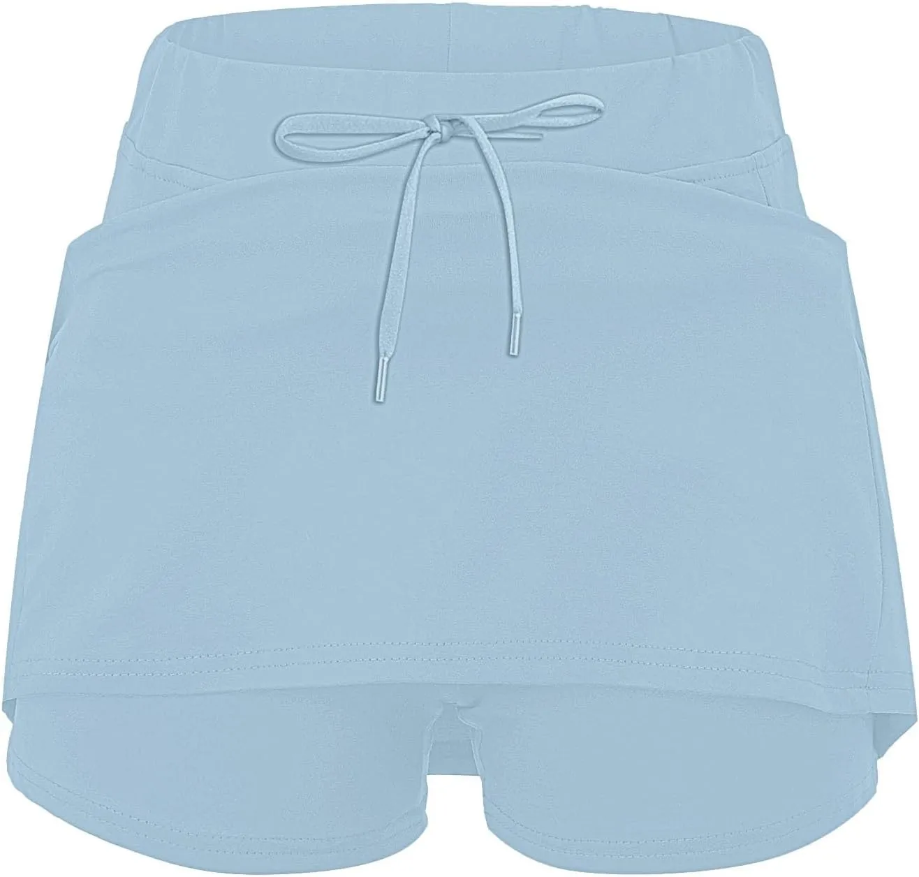 Skort for Women Plus Size Drawstrings High Waisted Athletic Tennis Skirts Tummy Control Yoga Shorts with Pockets