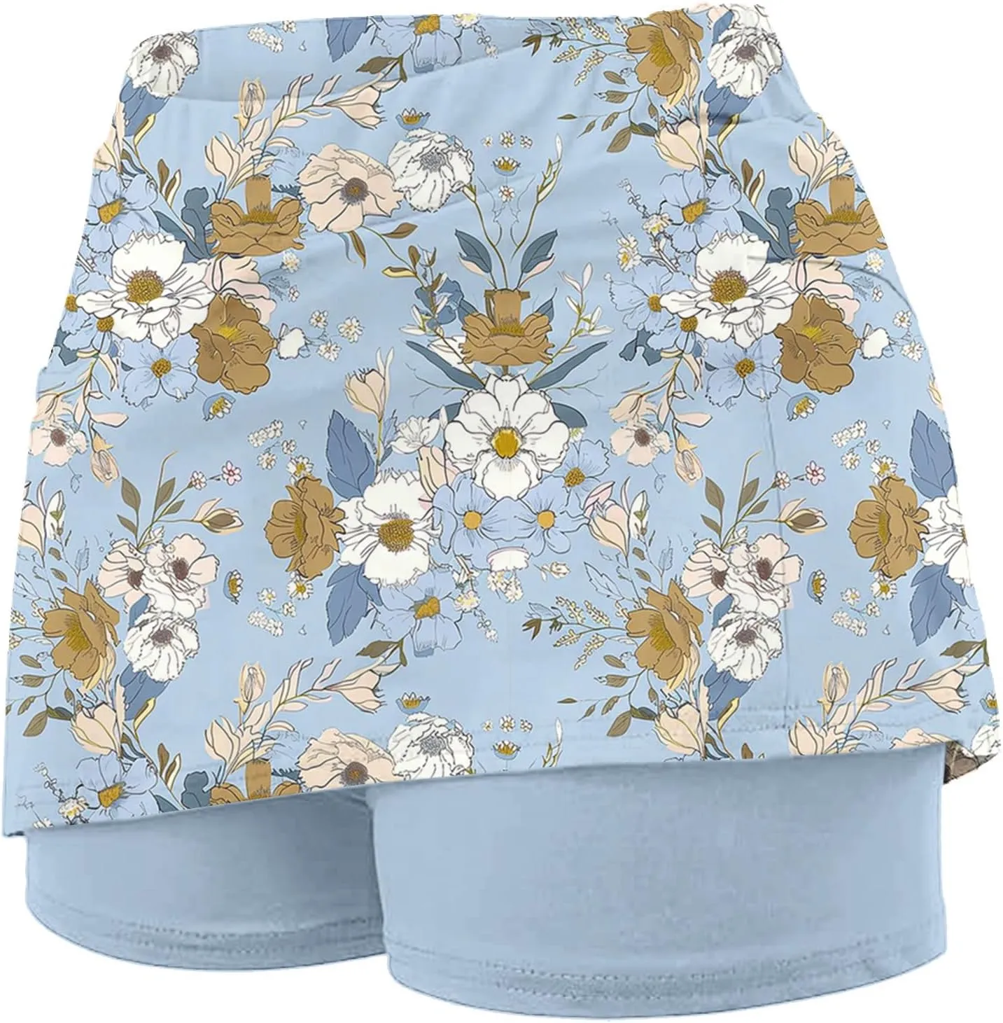 Skorts for Woman Fashion High Waist Floral Print Skirts Inner Shorts Summer Sports Running Skirt 2025 Gym Yoga Outfit