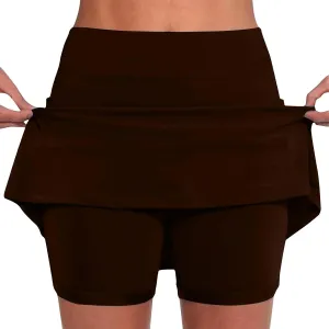 Skorts for Woman Fashion High Waist Skirts Inner Shorts 2025 Summer Solid Golf Skirt Pants Gym Yoga Running Clothes