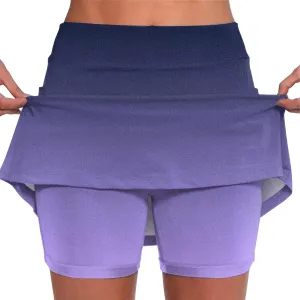Skorts for Women Plus Size Casual Floral Print Athletic Golf Tennis Short Skirts 2025 Summer Skort with Pockets
