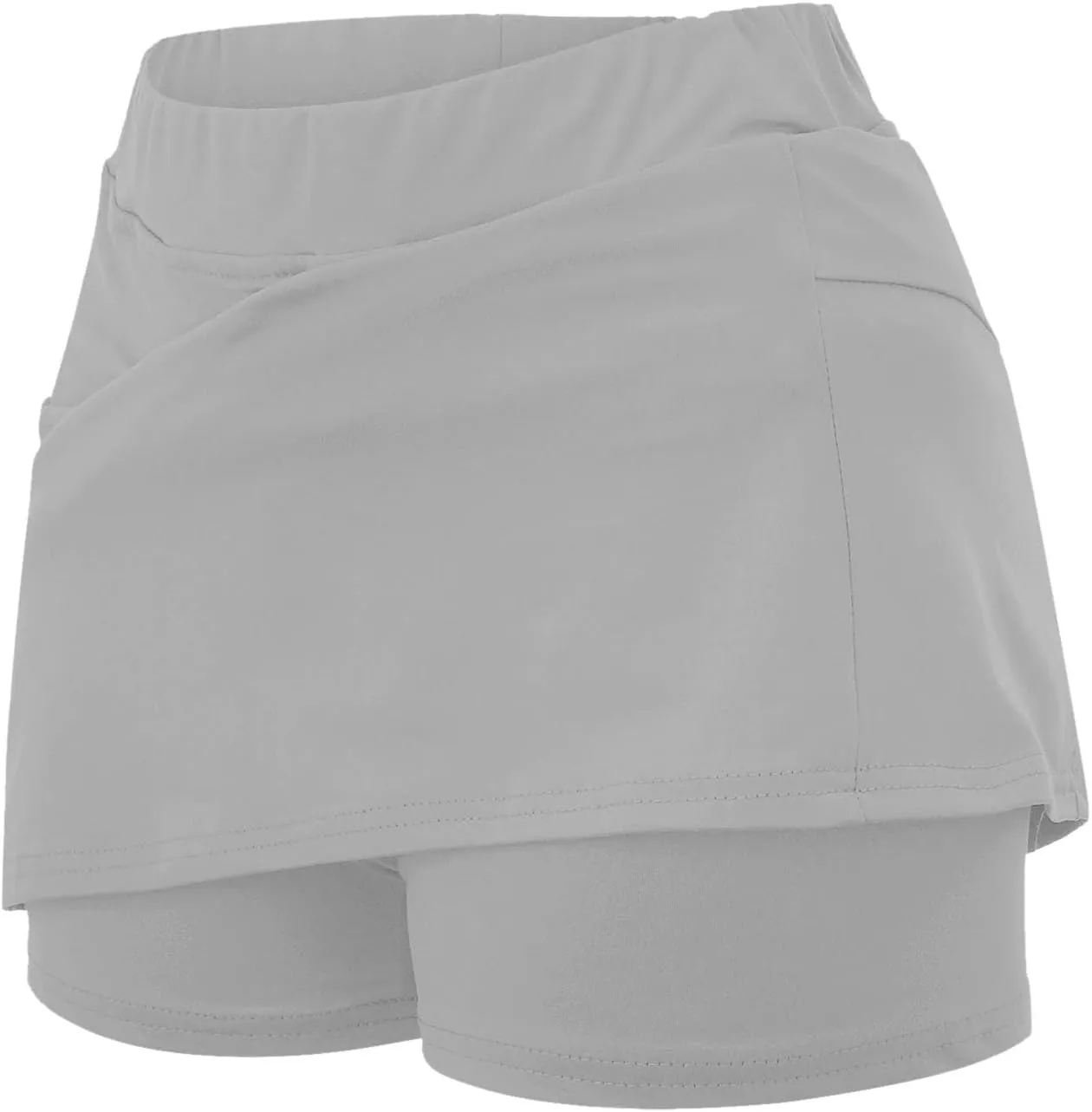 Skorts for Women with Pockets High Waist Tummy Control 2 in 1 Shorts Dressy Casual Athletic Tennis Mini Short Skirts
