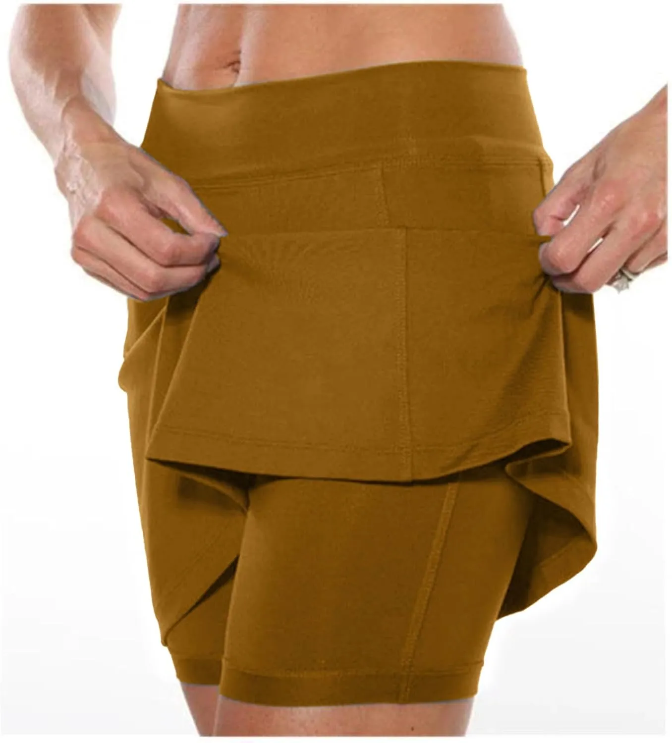Skorts for Women with Pockets High Waist Tummy Control Women's Yoga Shorts Dressy Casual Athletic Tennis Mini Skirts
