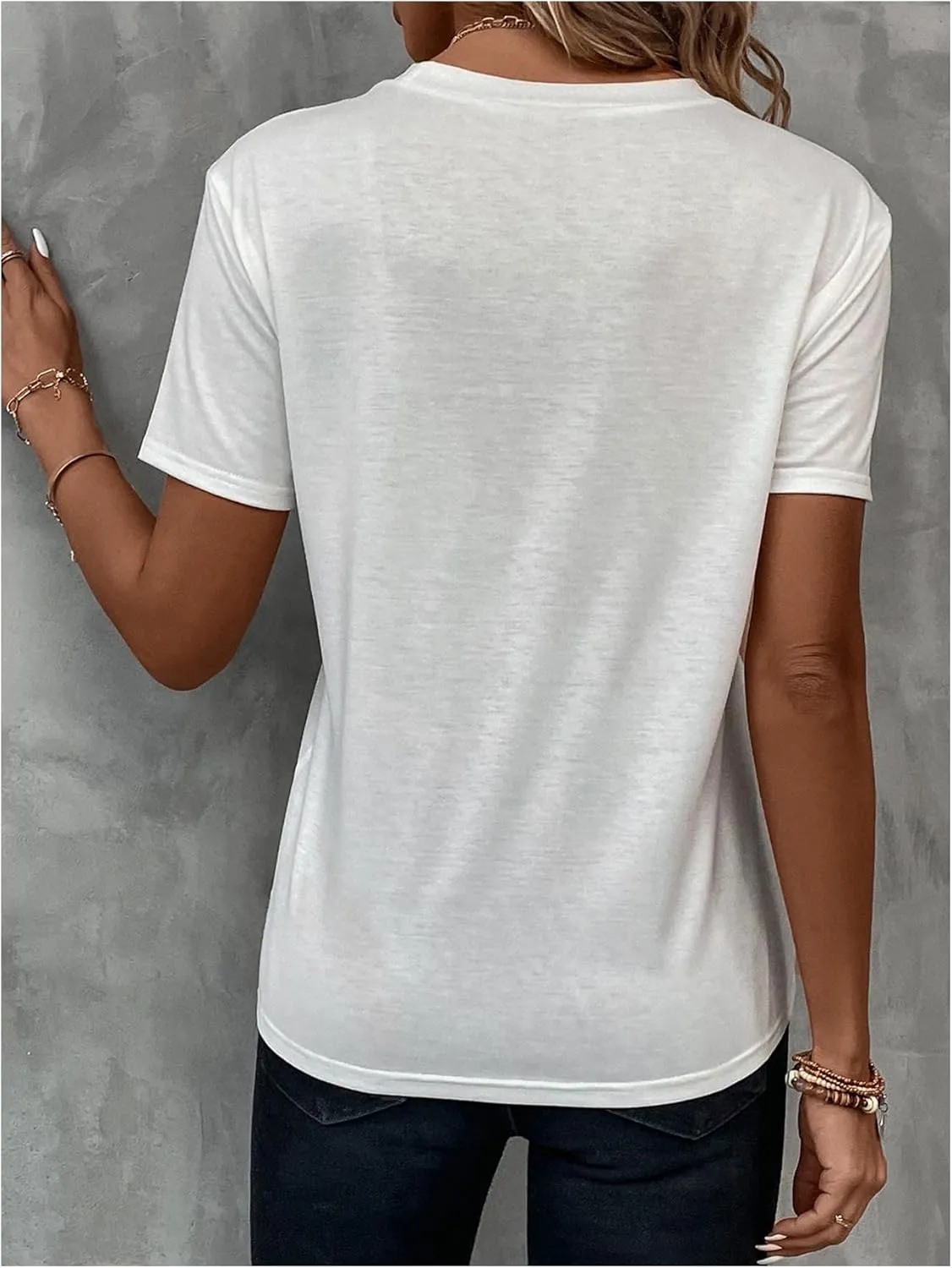 SOLY HUX Women's Casual Print Tee Short Sleeve T-Shirt Crew Neck Vintage Graphic Tees Tops