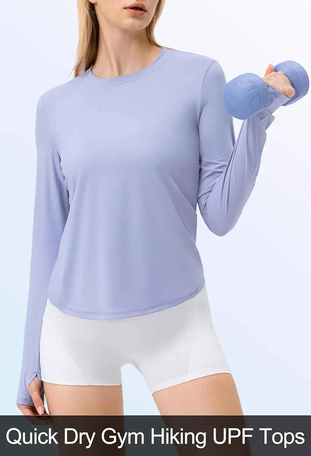 SPVISE Women's Long Sleeve Workout Shirts UPF 50  Running Hiking Yoga T-Shirt Tops Dry Fit UV Protection Rash Guard Sun Shirt
