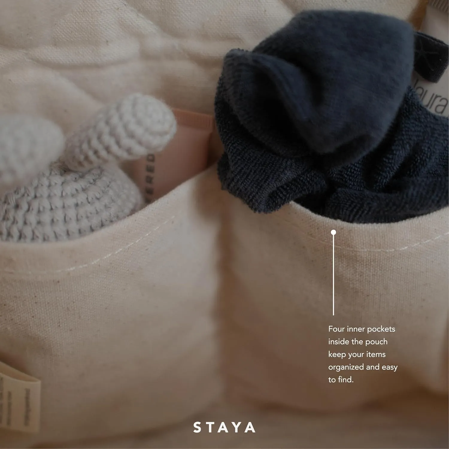 Staya Small Cosmetic Bag, Travel Toiletry Pouch - Coastal Grandma