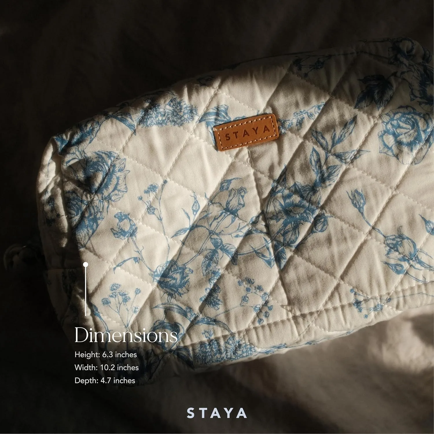 Staya Small Cosmetic Bag, Travel Toiletry Pouch - Coastal Grandma