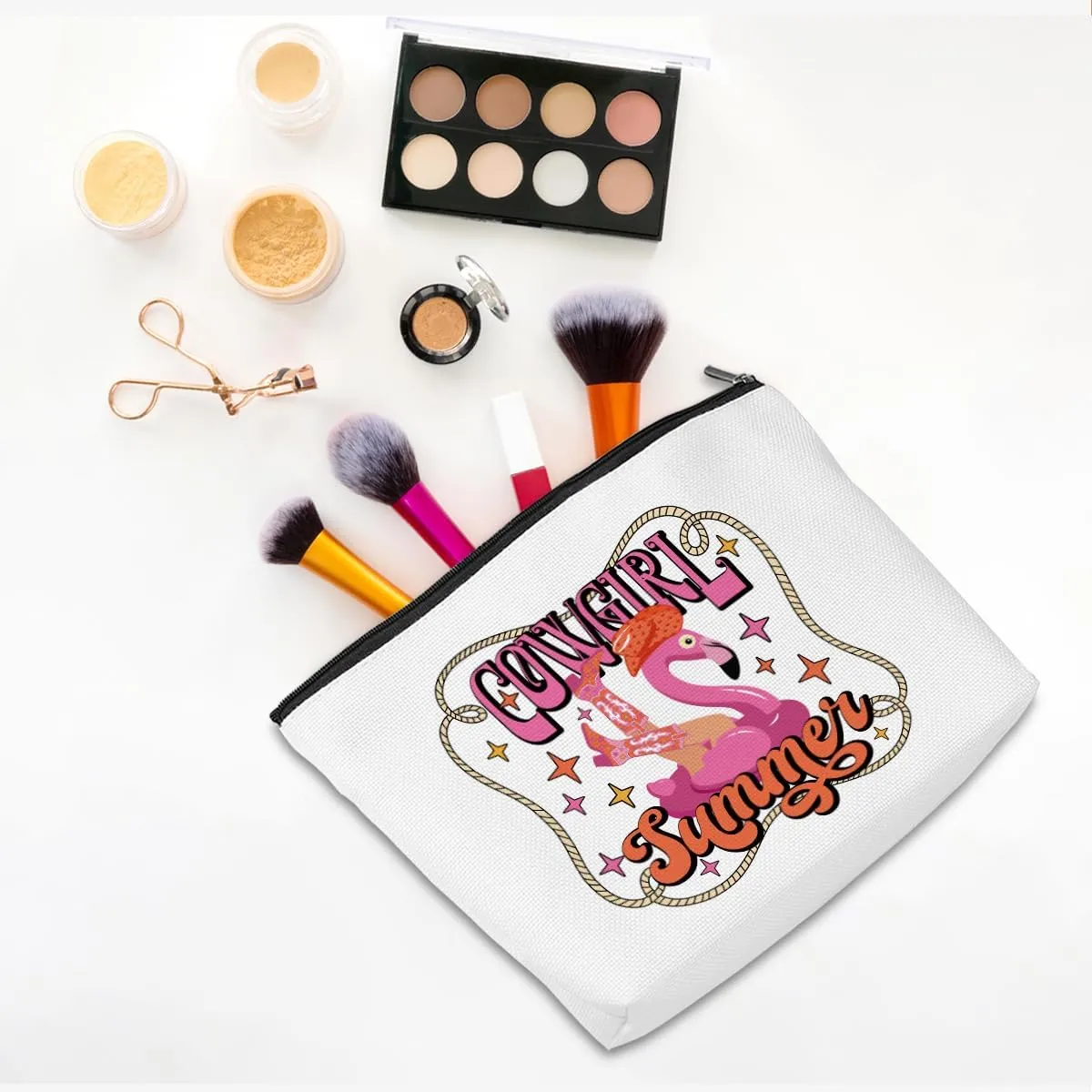 Summer Coastal Cowgirl Makeup Bag - Western Stuff Country Girl Gifts - Birthday & Christmas Friend Gifts - Western Cosmetic Bag