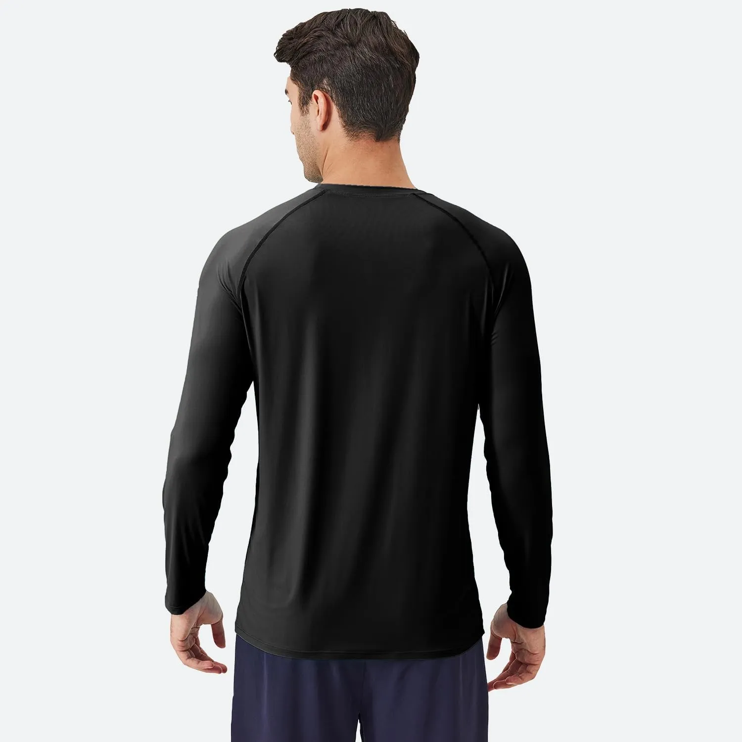 Sun Protection Shirts for Men UPF 50  Long Sleeve Rash Guard T-Shirt for Swimming Running Workout Hiking